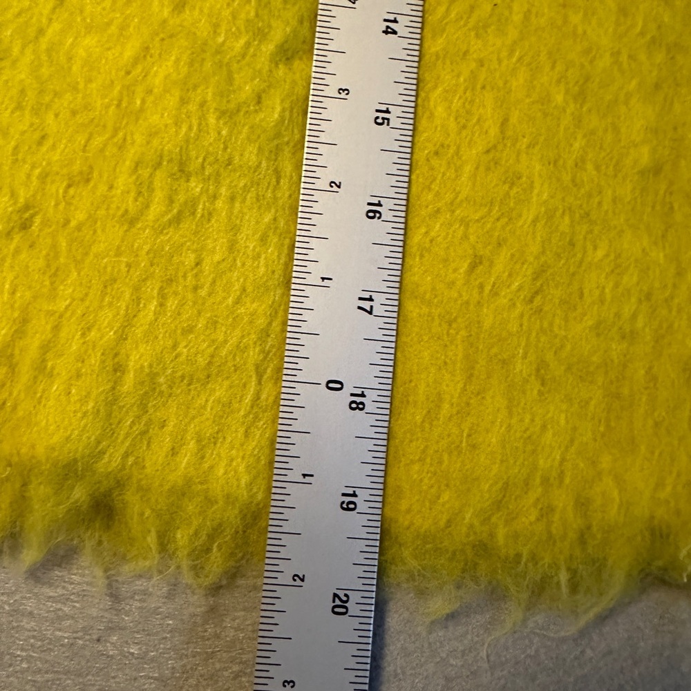 Madewell brushed v-neck sweater in yellow or chartreuse color. - Picture 8 of 8